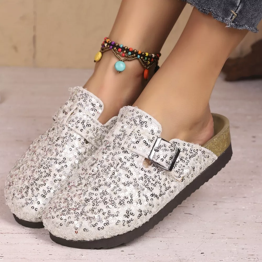 Sequin Round Toe Slip-Ons, image 6