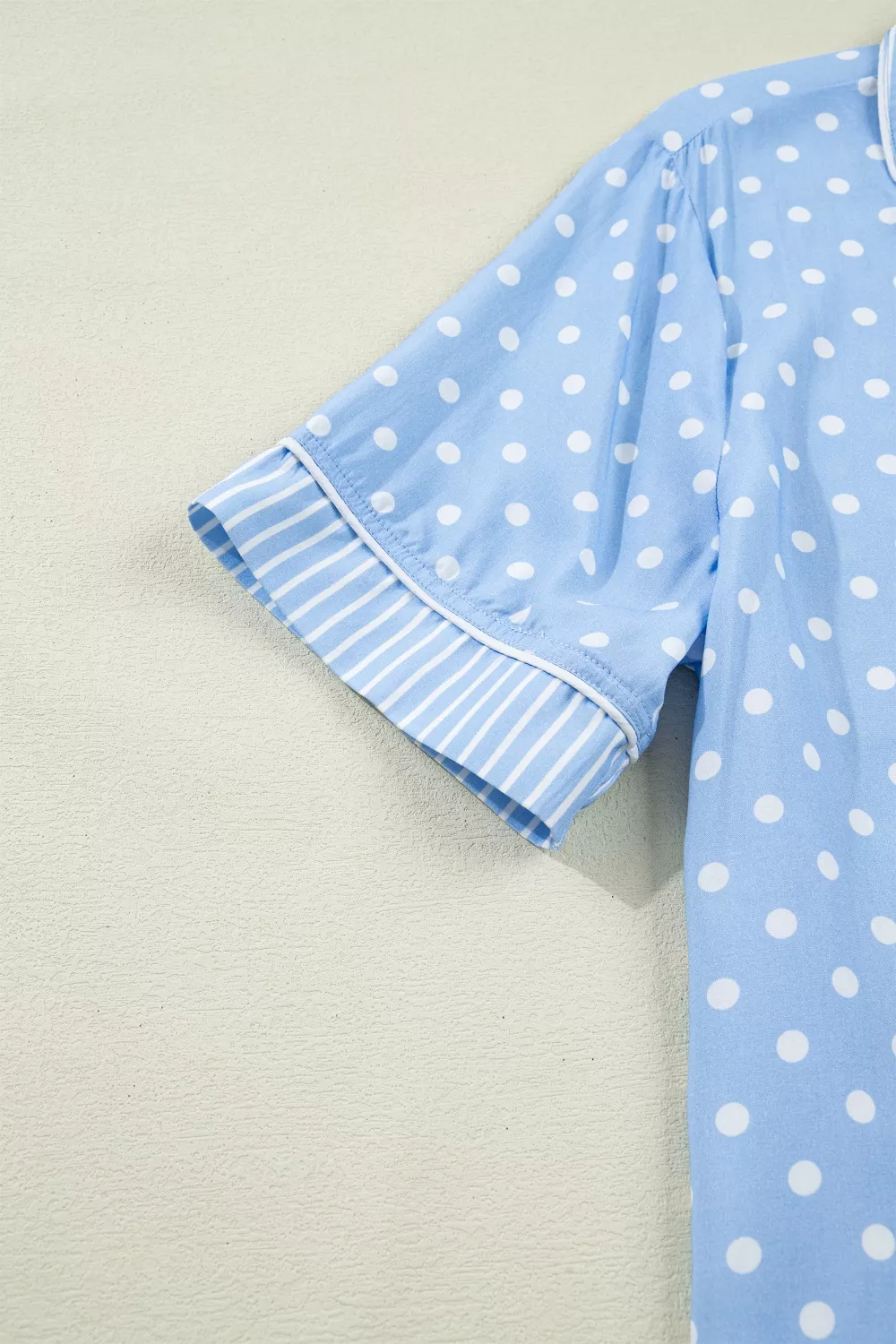 Dotted Print Soft Short Pajama Set, image 9