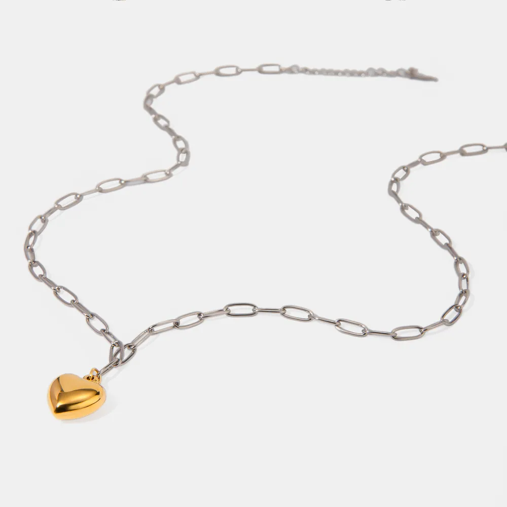 Stainless Steel Heart Pendant Necklace, image 5