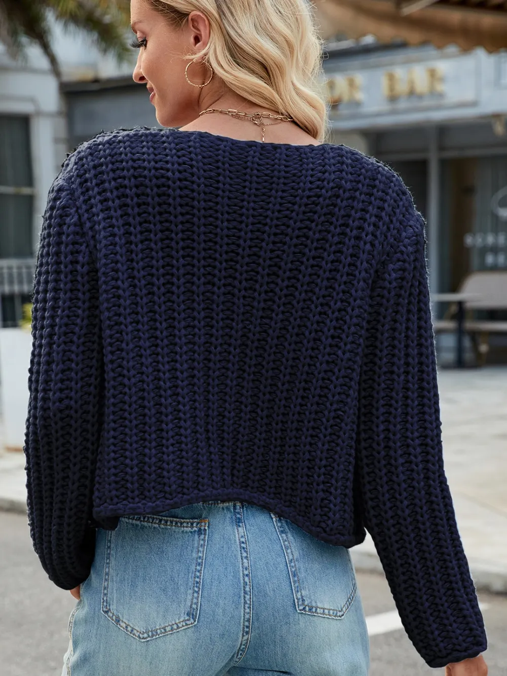 Round Neck Button Up Cardigan with Pockets, image 22