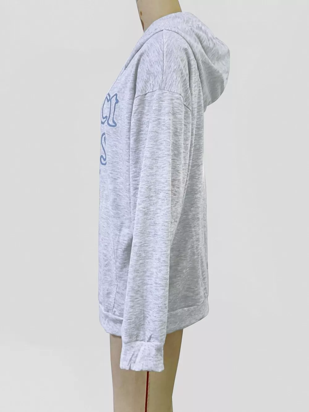 Letter Graphic Zip-Up Hoodie, image 7