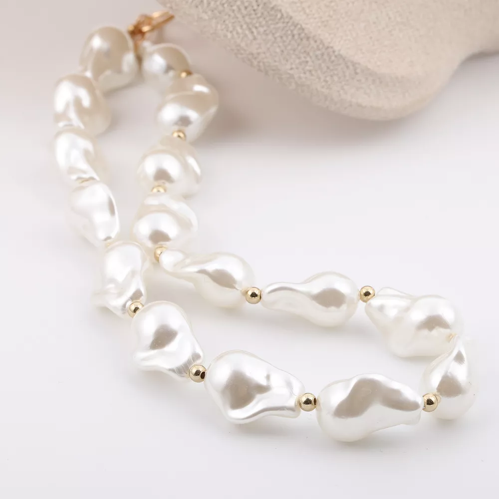 Synthetic Pearl Necklace with Toggle Clasp, image 4