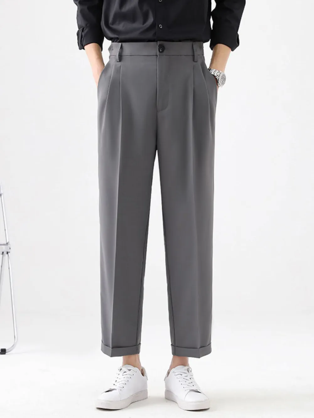 Men's Plus Size Basic style Solid Pants, image 5