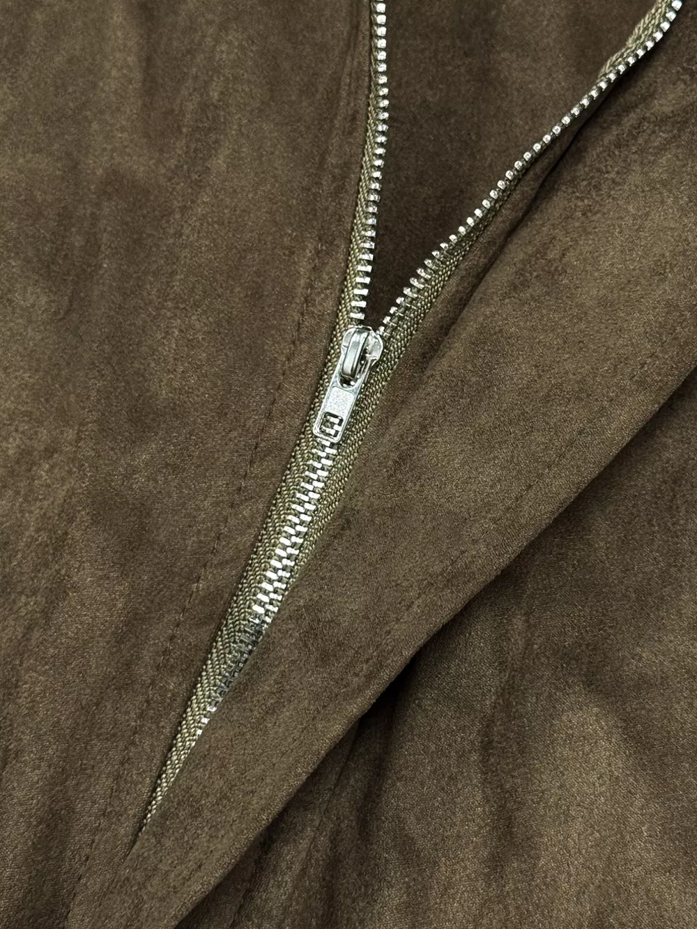 Suede Cropped Bomber Jacket, image 8