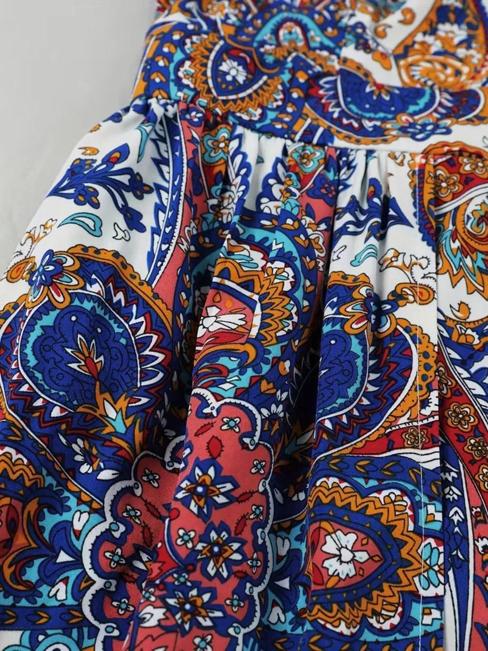 Paisley Print Sleeveless Romper, image 21
