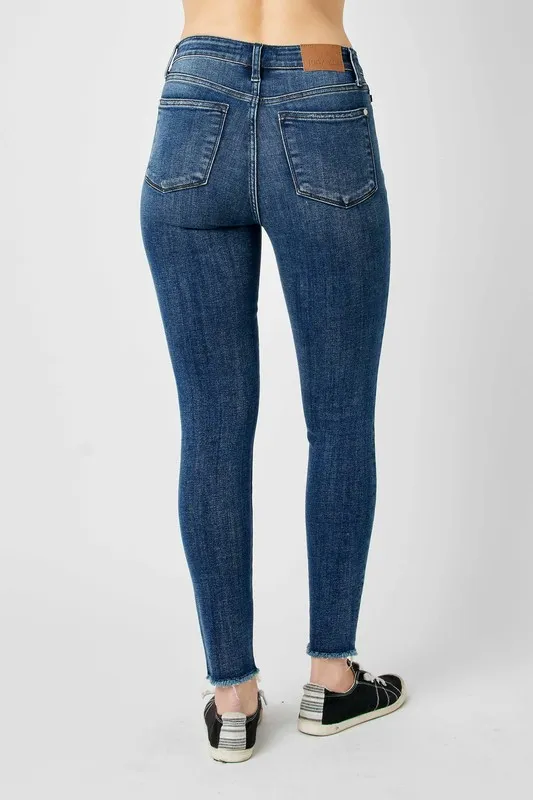Full Size High Waist Distressed Skinny Jeans, image 2