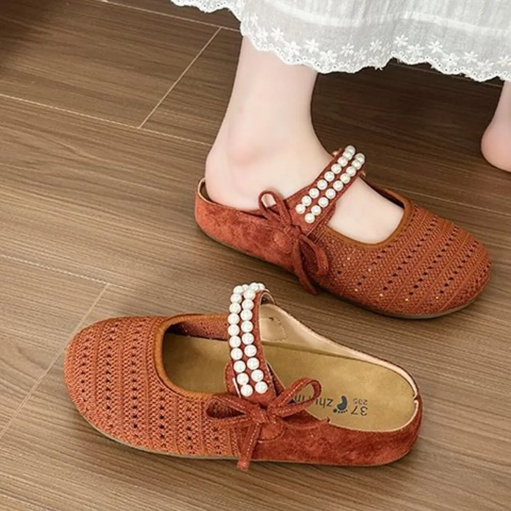 Hollow Out Round Toe Flat Slip-Ons, image 14