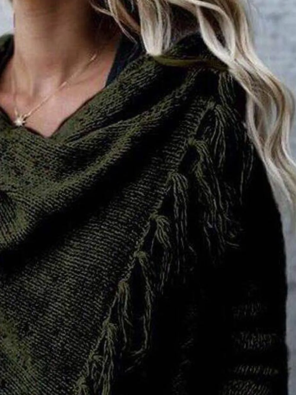Fringe Long Sleeve Wrap Cardigan, image 6