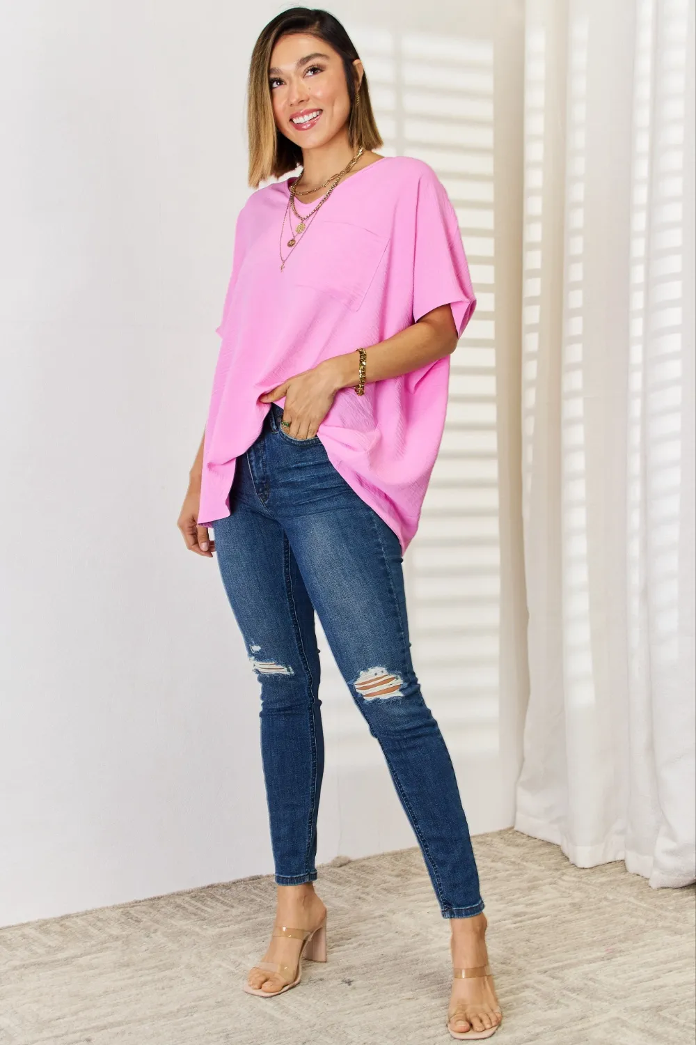 Texture Short Sleeve Blouse, image 5