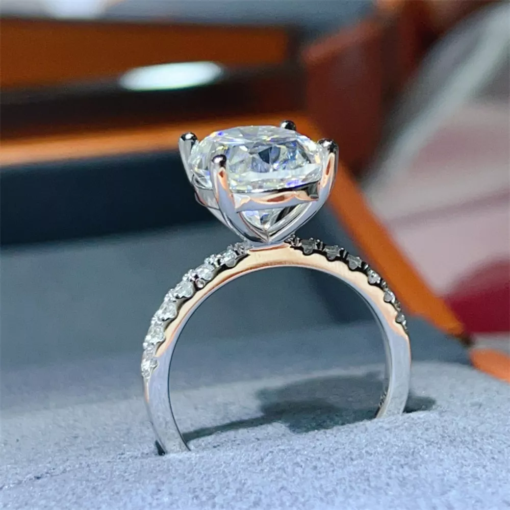 8 Carat Moissanite 925 Sterling Silver Ring, image 7