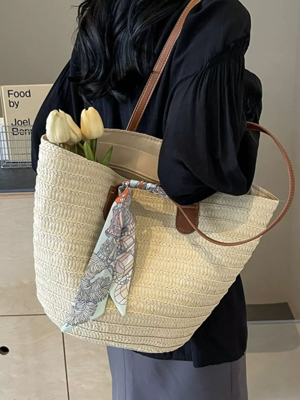 Straw Woven Shoulder Bag, image 2