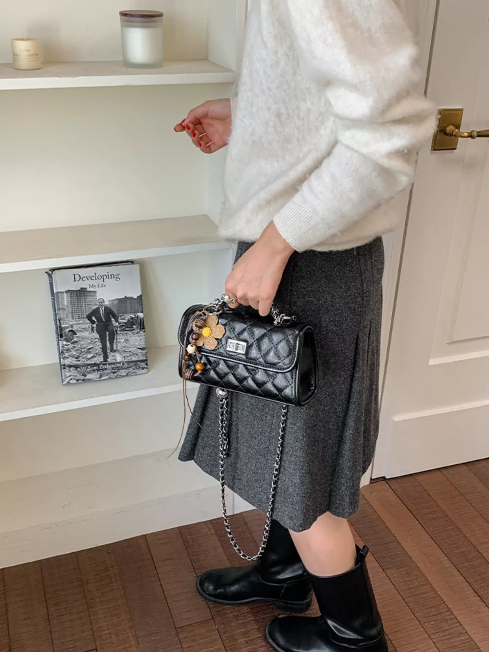 Quilted Flap Crossbody Bag