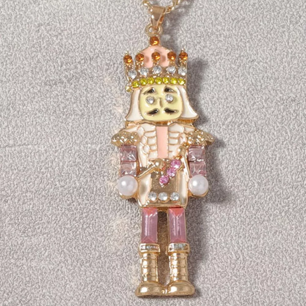 18K Gold-Plated Nutcracker Pendant Necklace, image 3