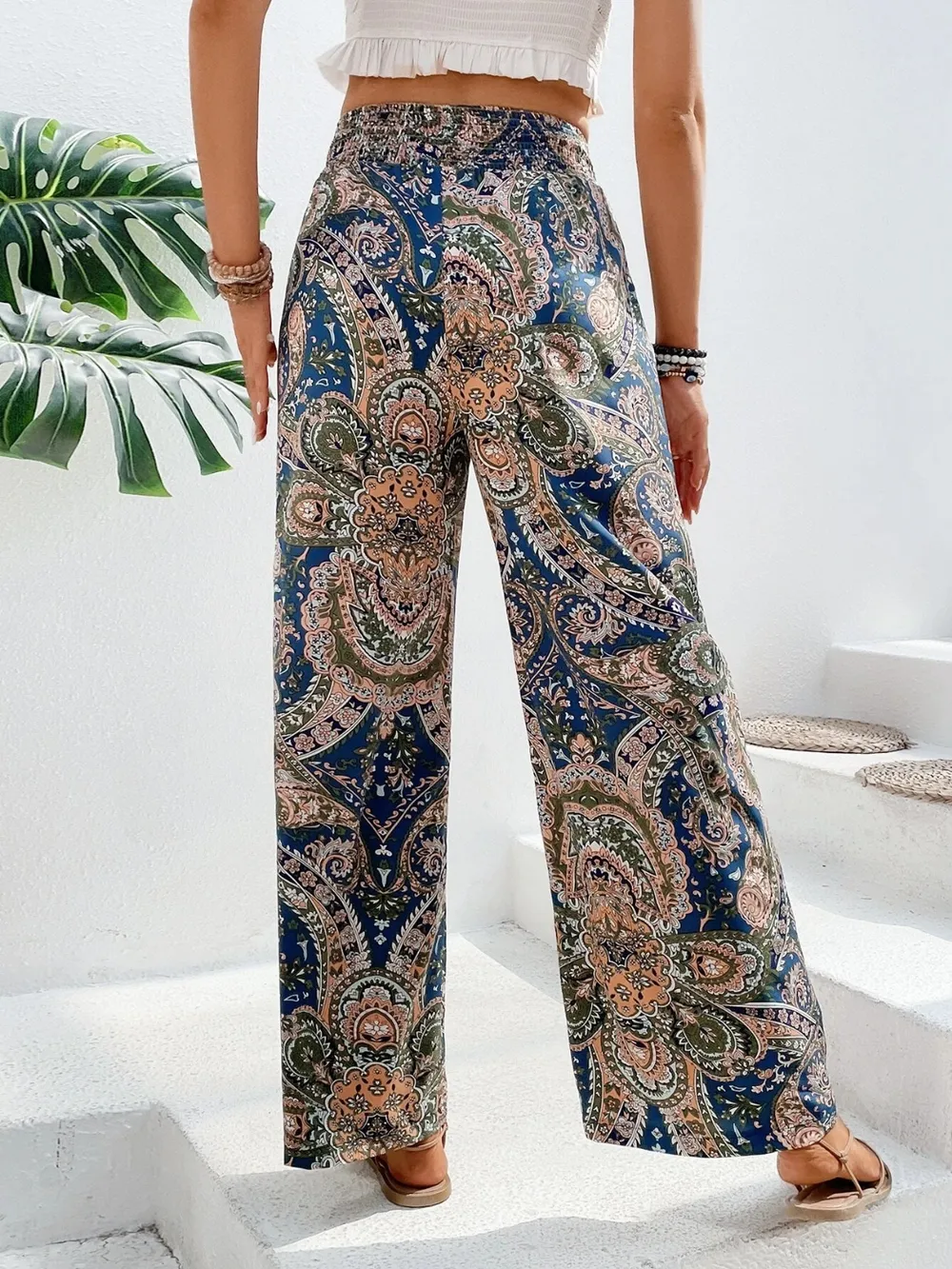 Printed Wide Leg Pants, image 10