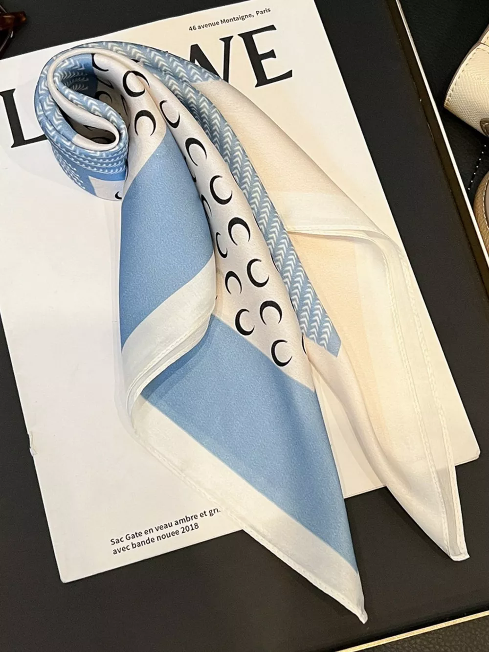 Printed Silk Square Scarf, image 2