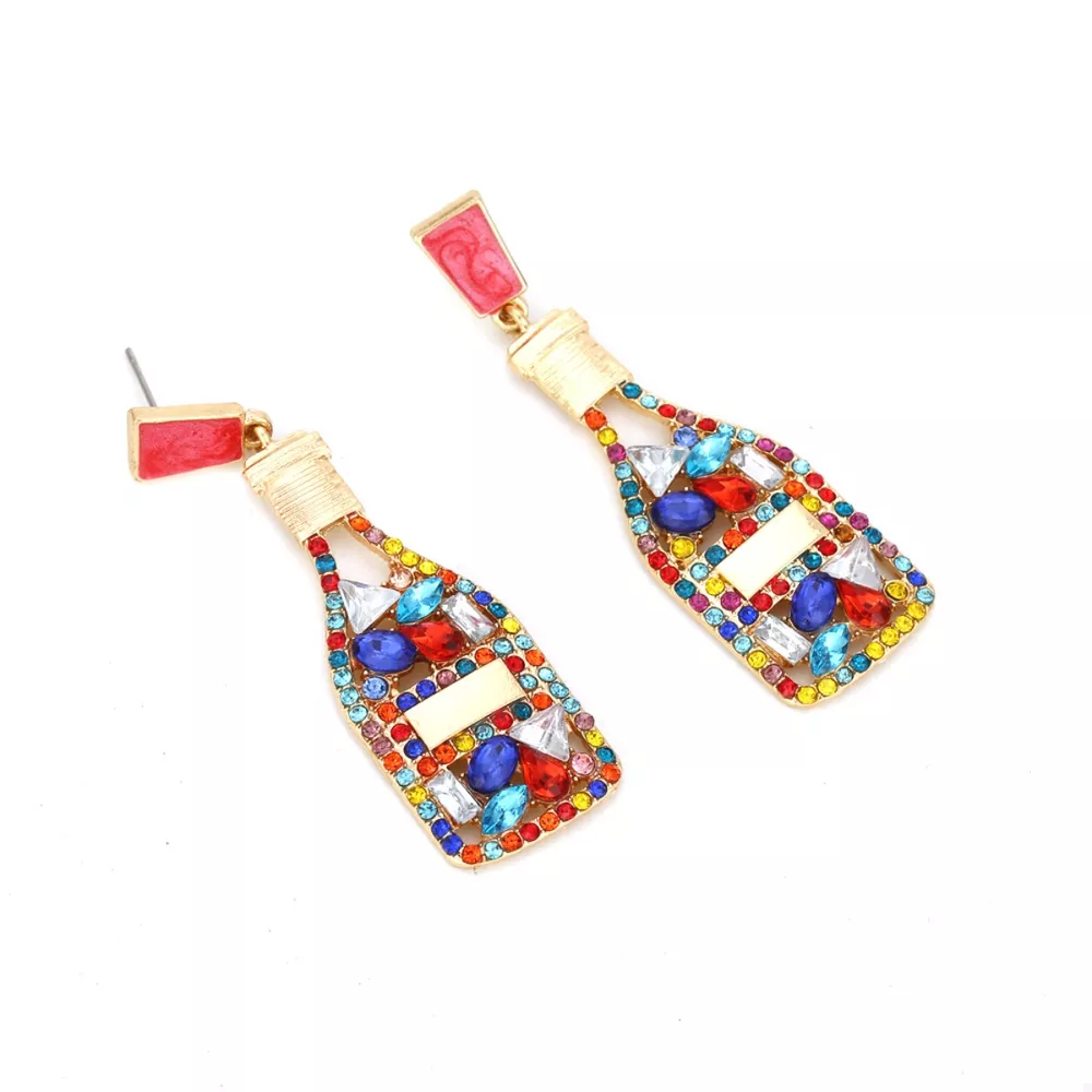 Champagne Bottle Drop Earrings, image 7