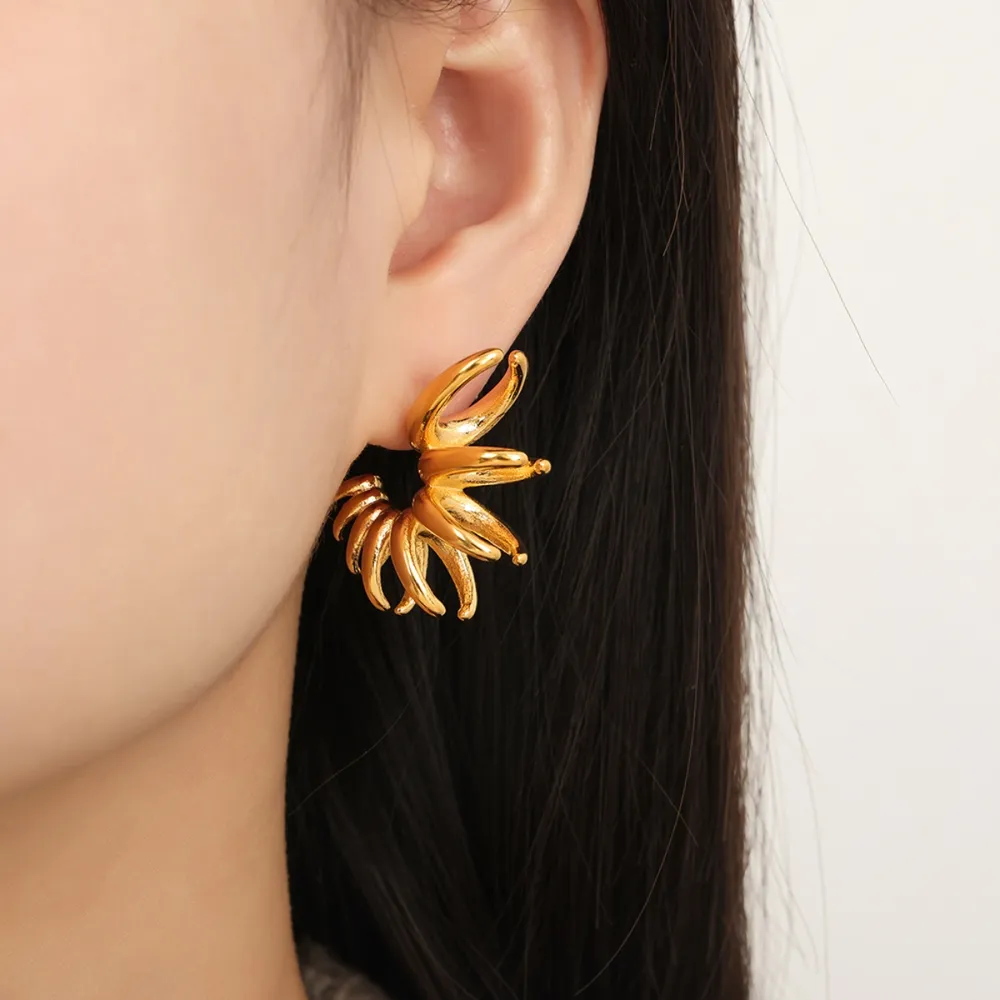 Titanium Steel Irregular Shape Earrings