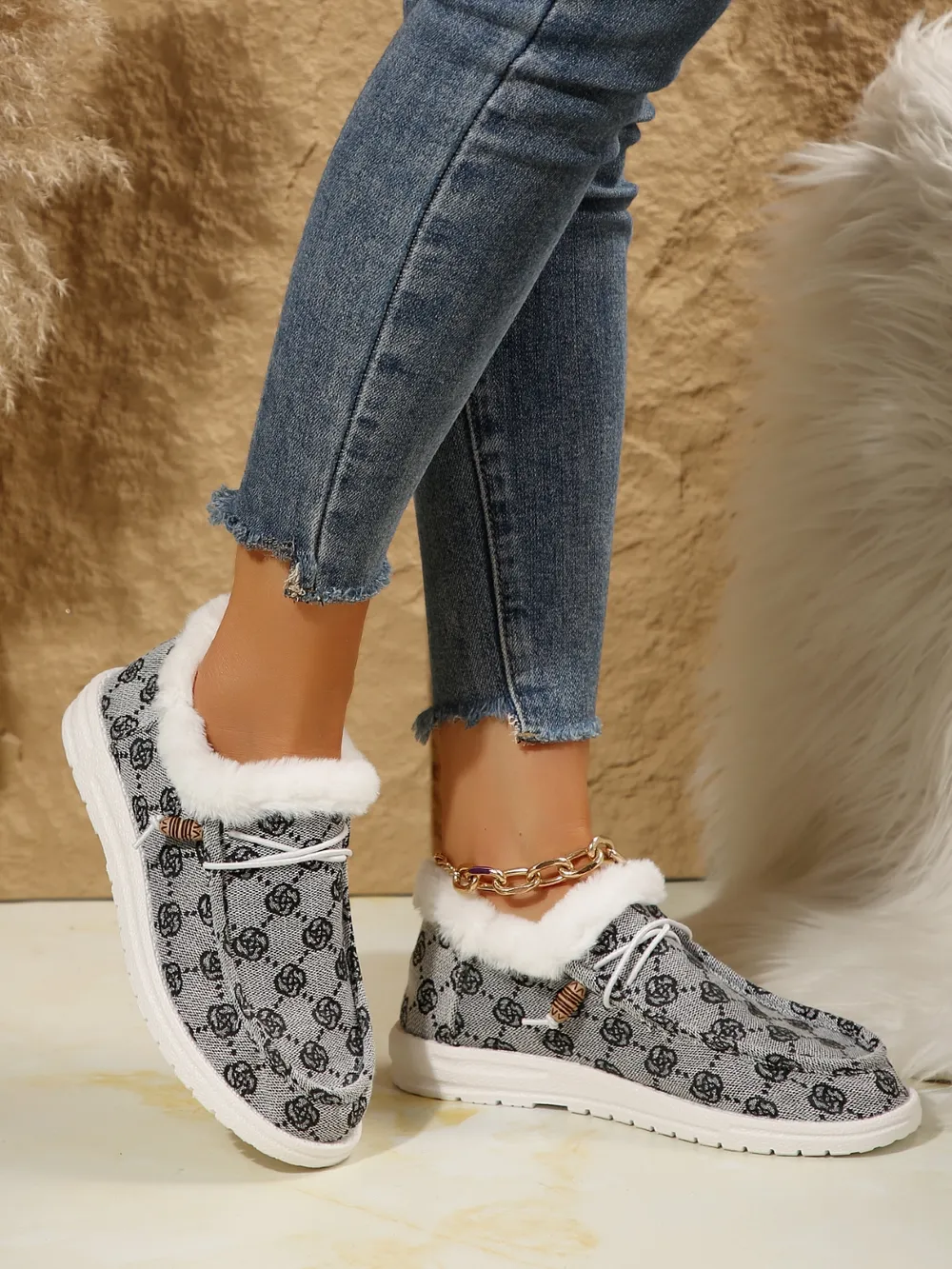 Printed Round Toe Flat Slip-Ons, image 16