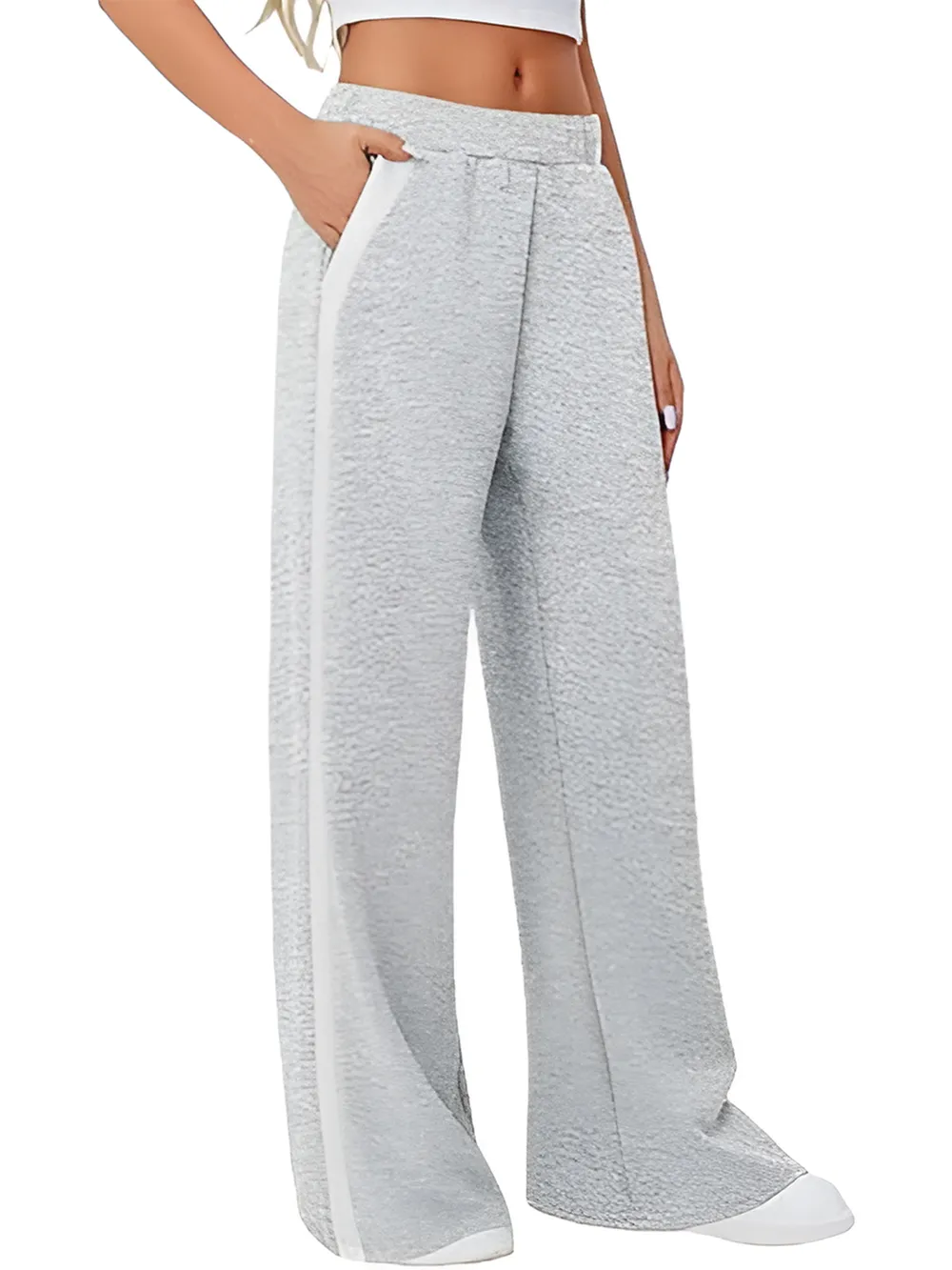 Side Striped Wide Leg Pants, image 11