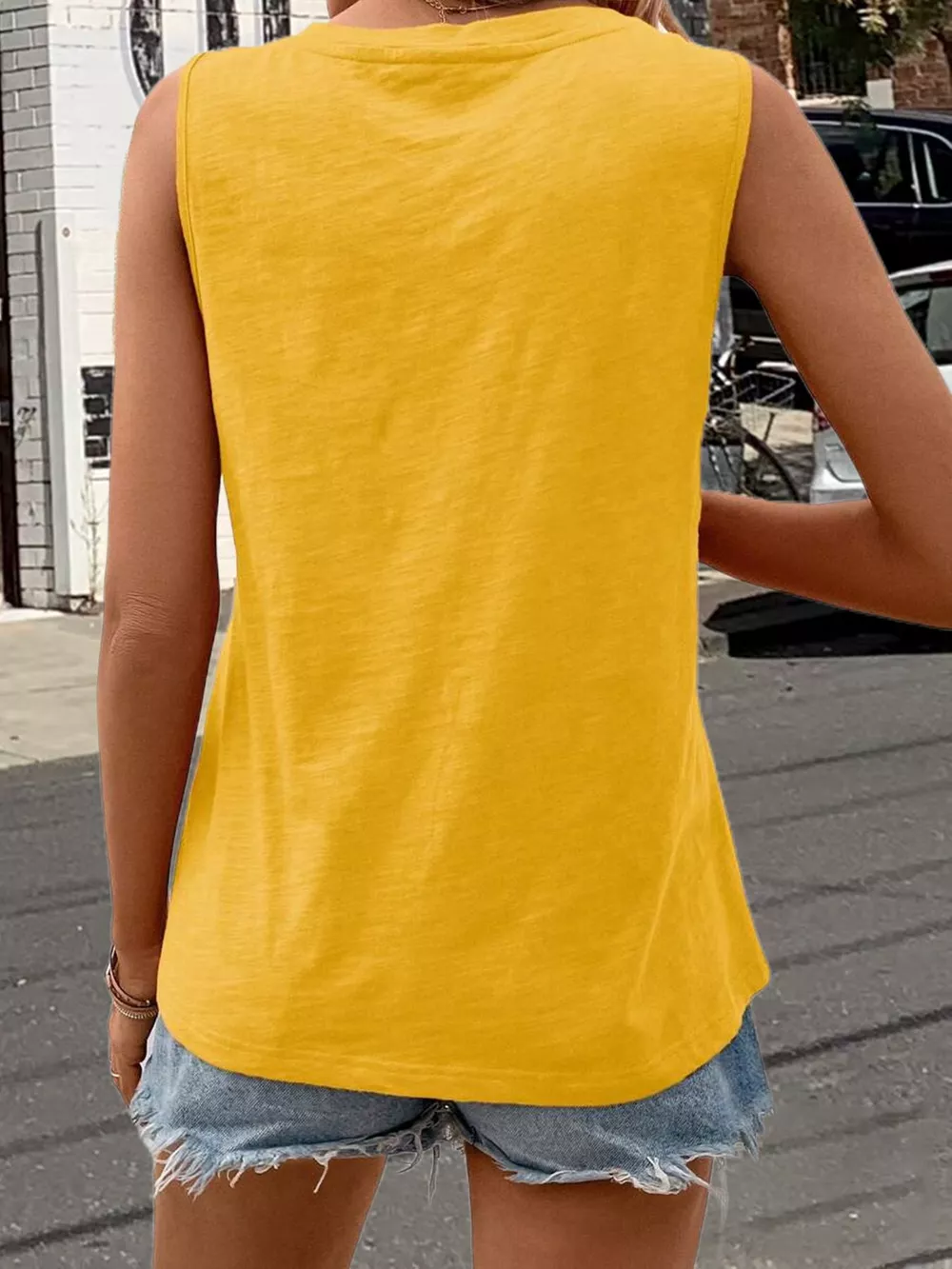 Casual V-Neck Pocket Tank, image 14