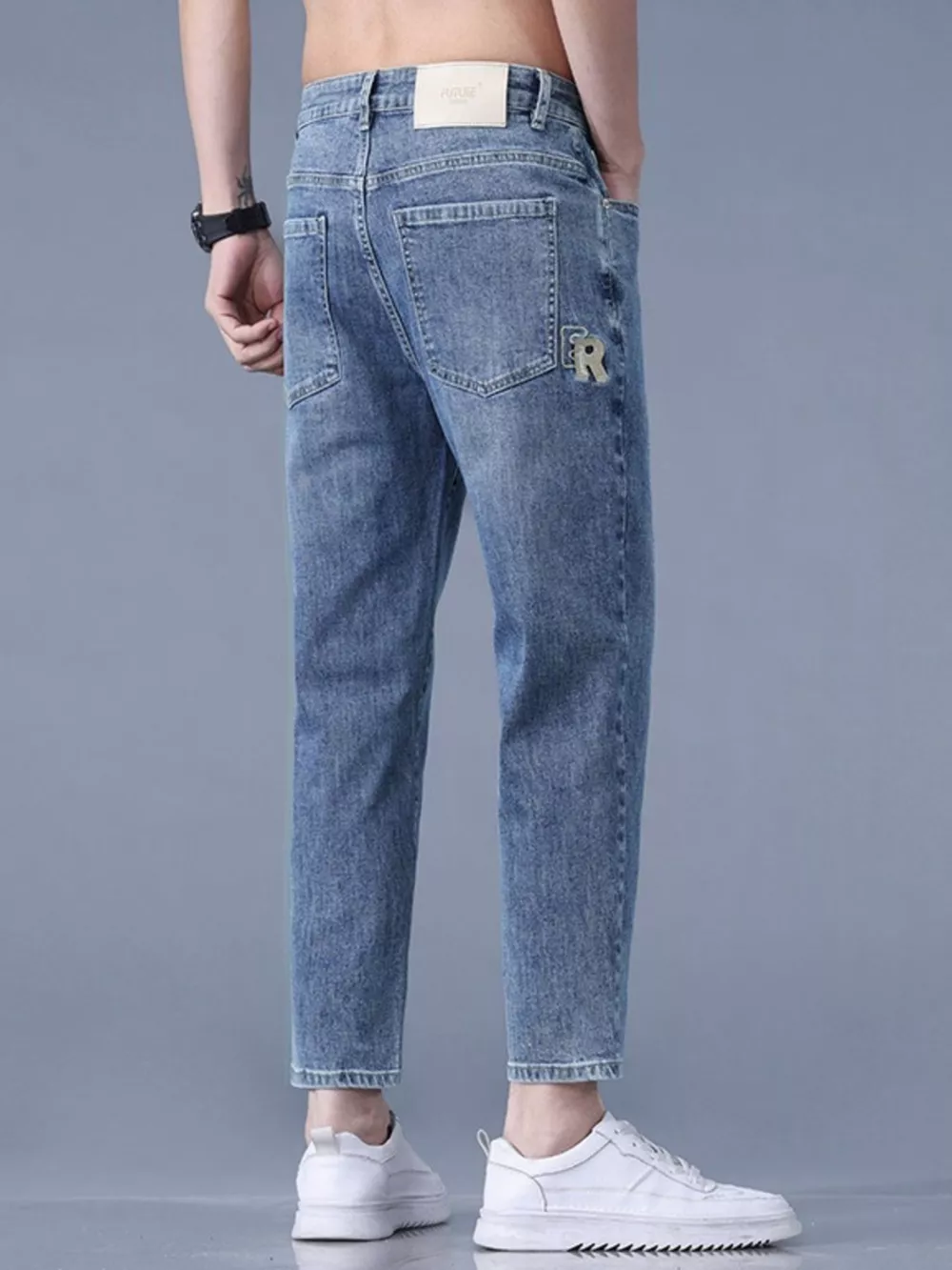 Men's Straight-Leg Wash Jeans, image 5