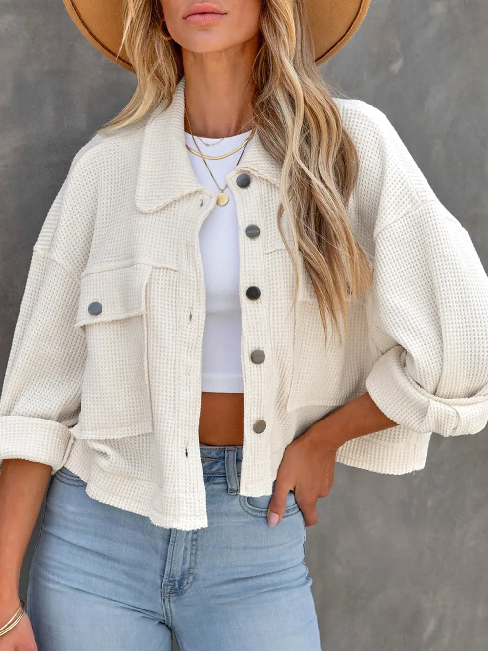 Button Up Long Sleeve Jacket, image 12