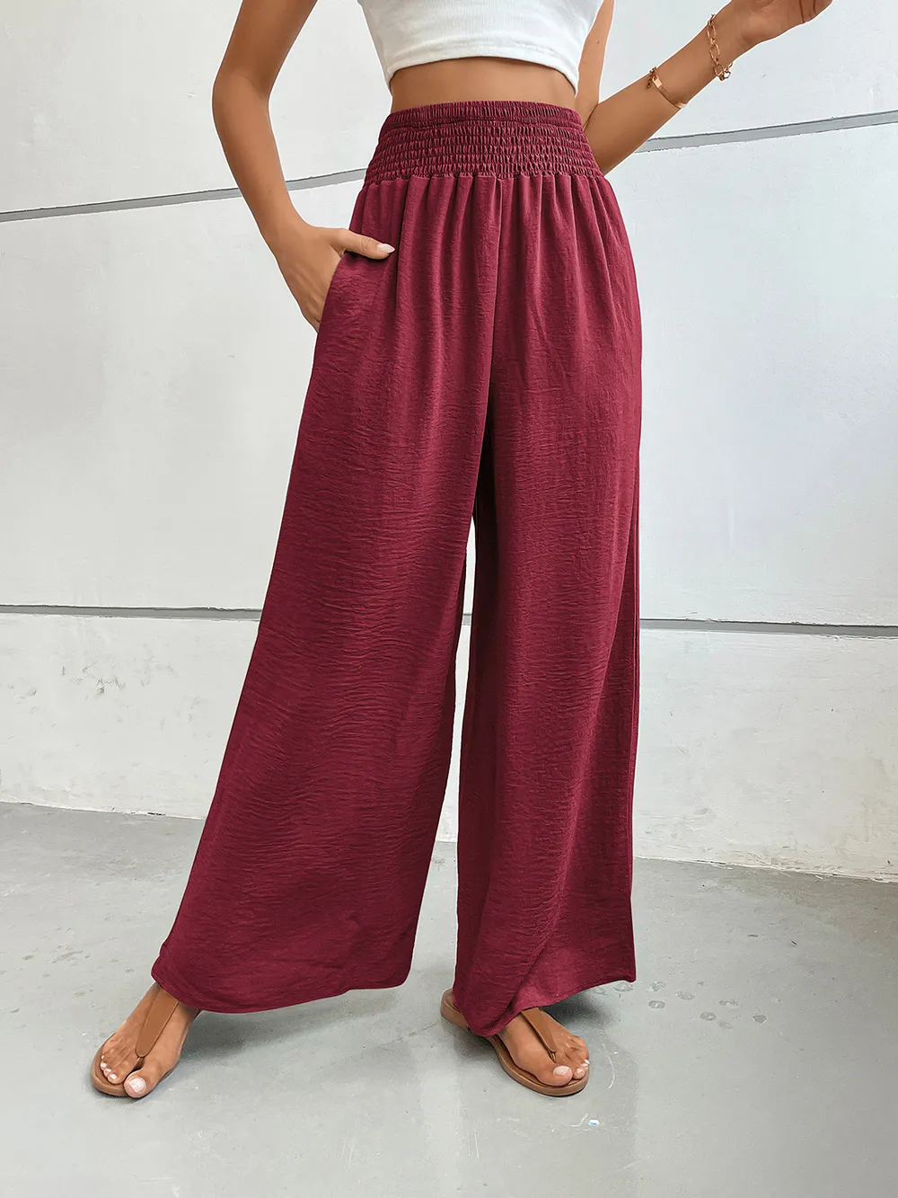 Wide Leg Pants with Pockets, image 13