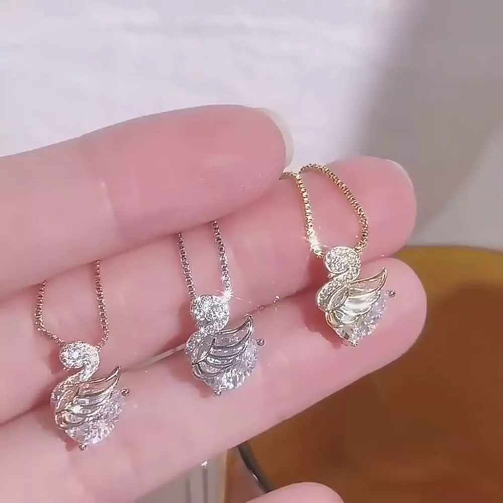925 Sterling Silver Zircon Pendant Necklace, image 7