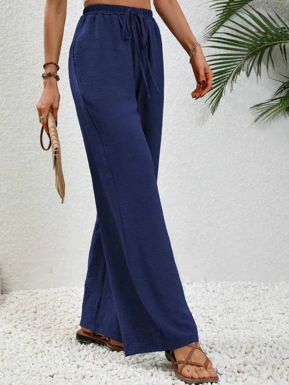 Wide Leg Drawstring Pants, image 10