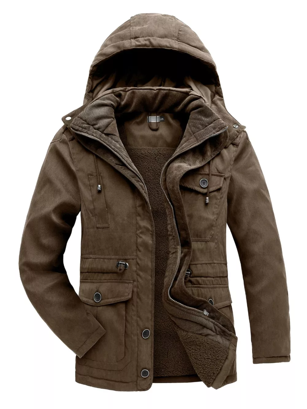 Men's Winter Hooded Zip Up Jacket, image 4