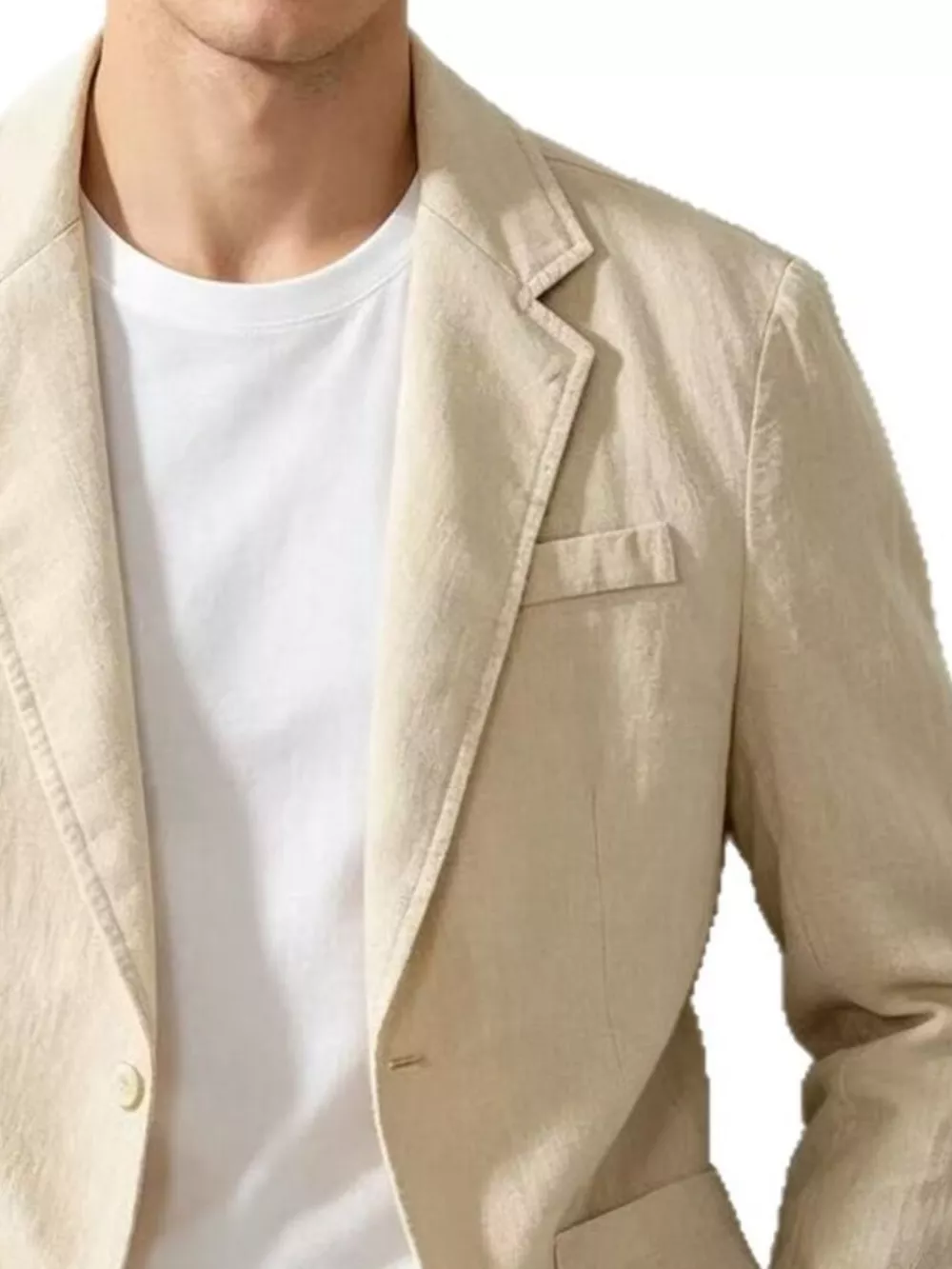 Men's Plus Size Button Up Long Sleeve Blazer, image 3