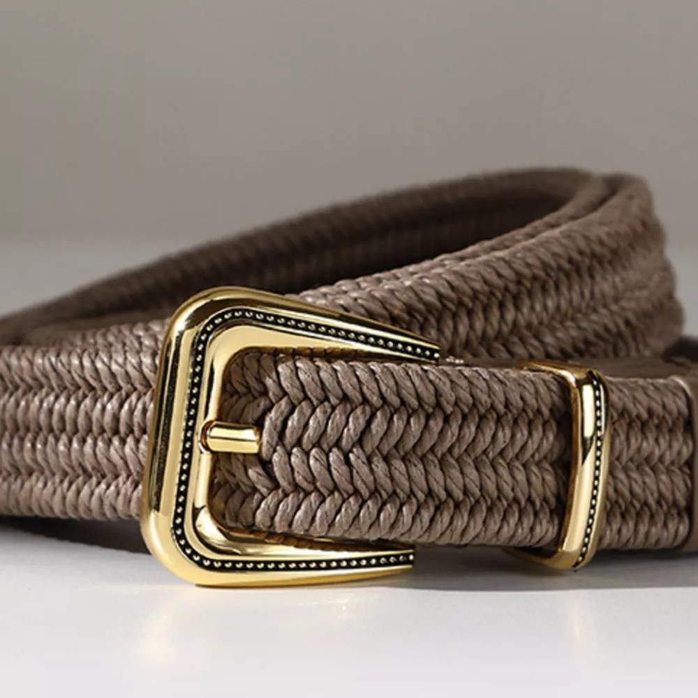 Braided Elastic Stretch Waist Belt, image 3