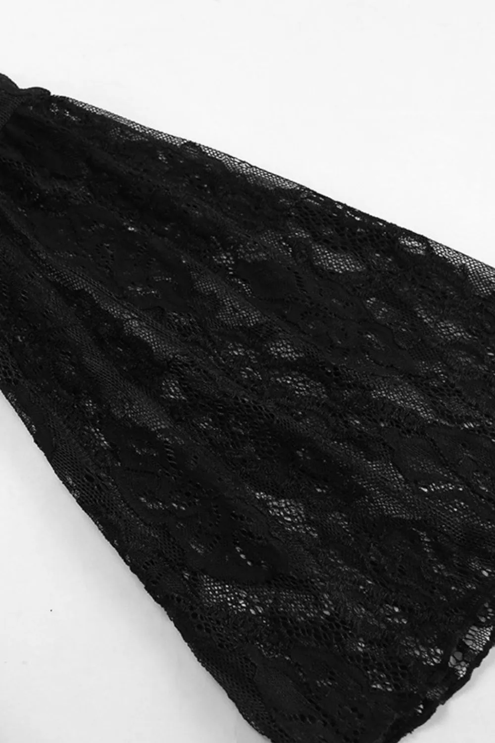 Lace Sweetheart Neck Flare Sleeve Mini Dress, image 9