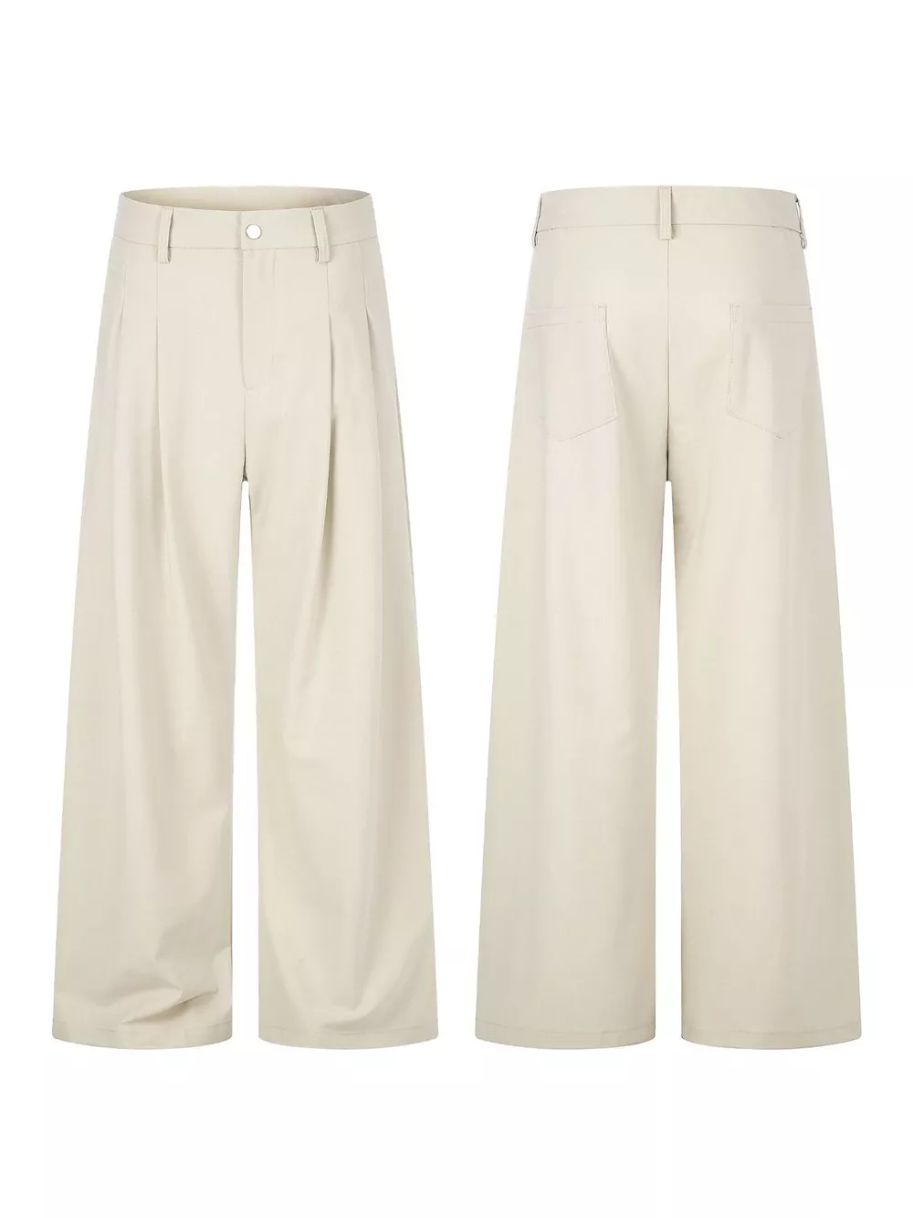 Men's High-Waisted Pleated Wide-Leg Pants, image 4