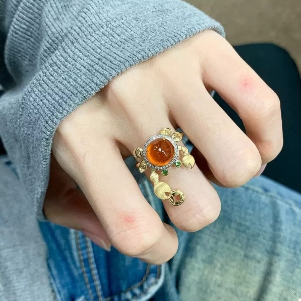 18K Gold-Plated Crab Ring, image 2