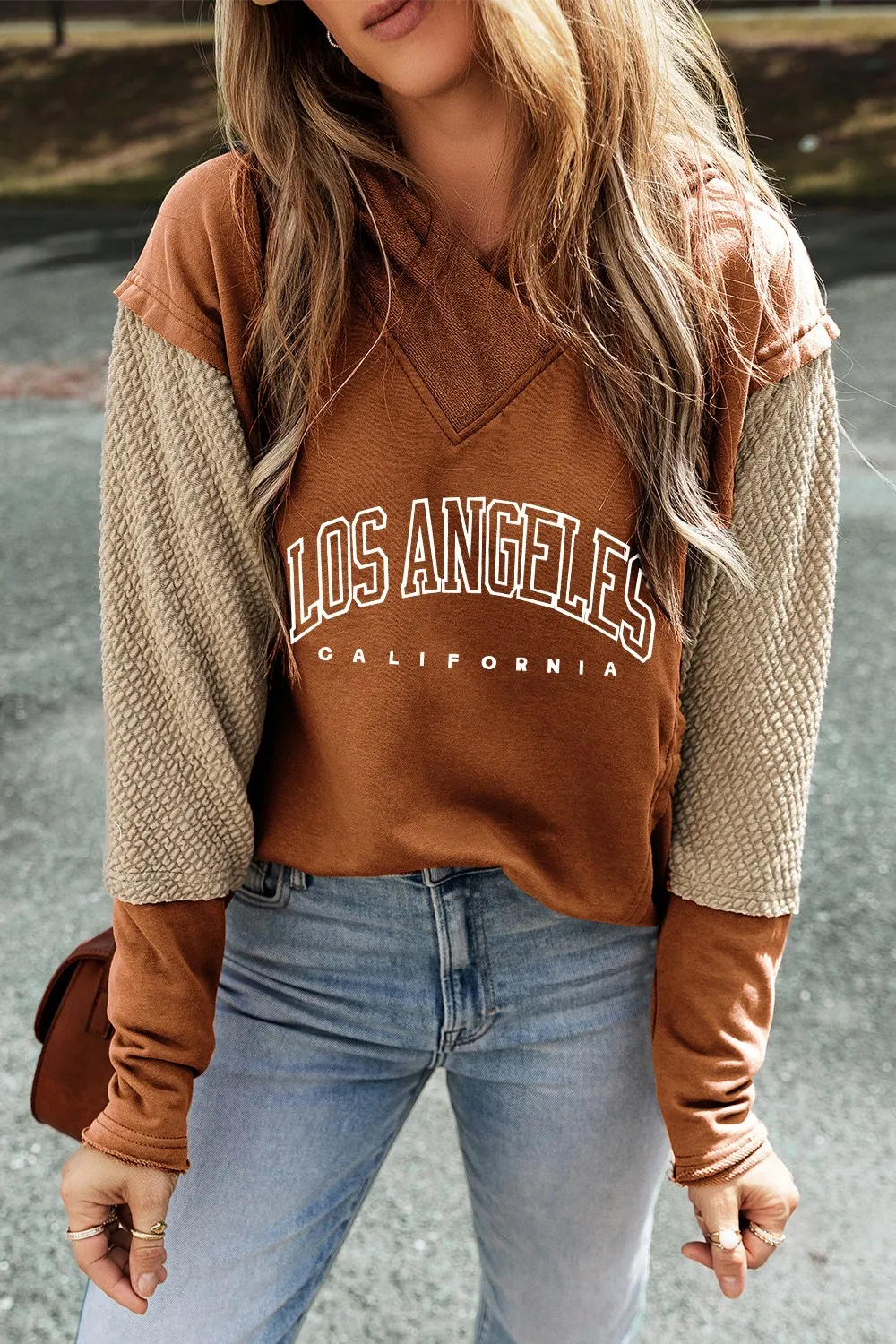 Letter Graphic Long Sleeve Hoodie, image 2