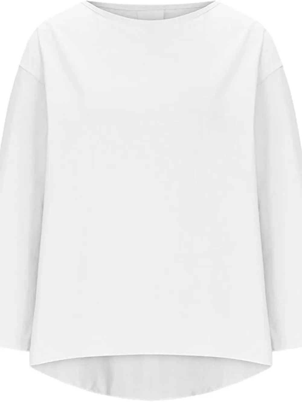 Full Size Round Neck Relaxed Fit Blouse Plus Size, image 8