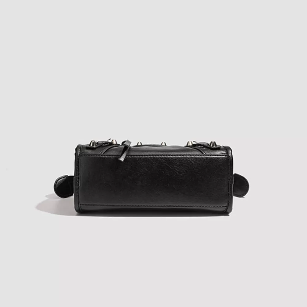 Motorcycle Style Studded Leather Crossbody Bag, image 7