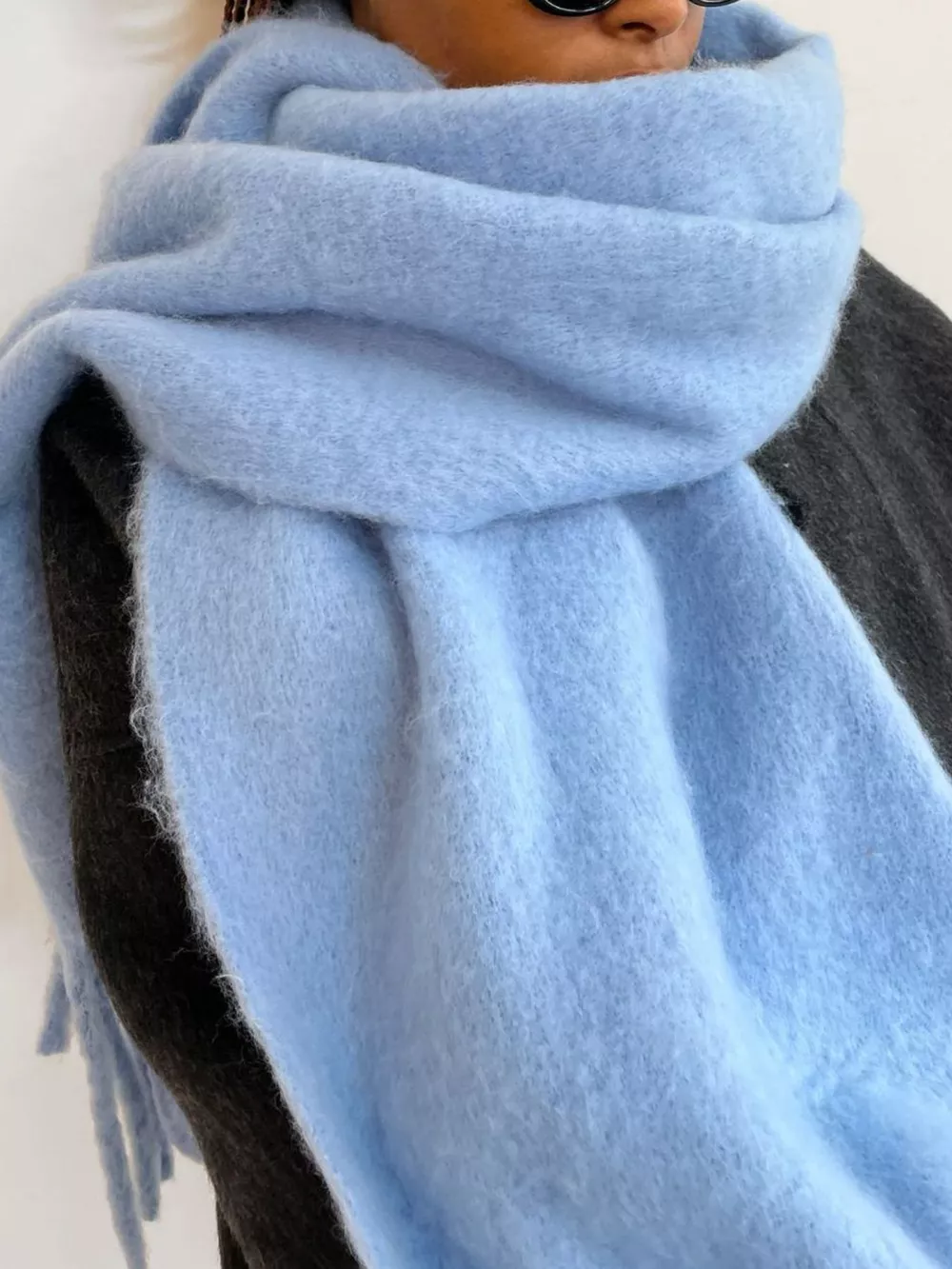Fringe Hem Soft Winter Scarf, image 4