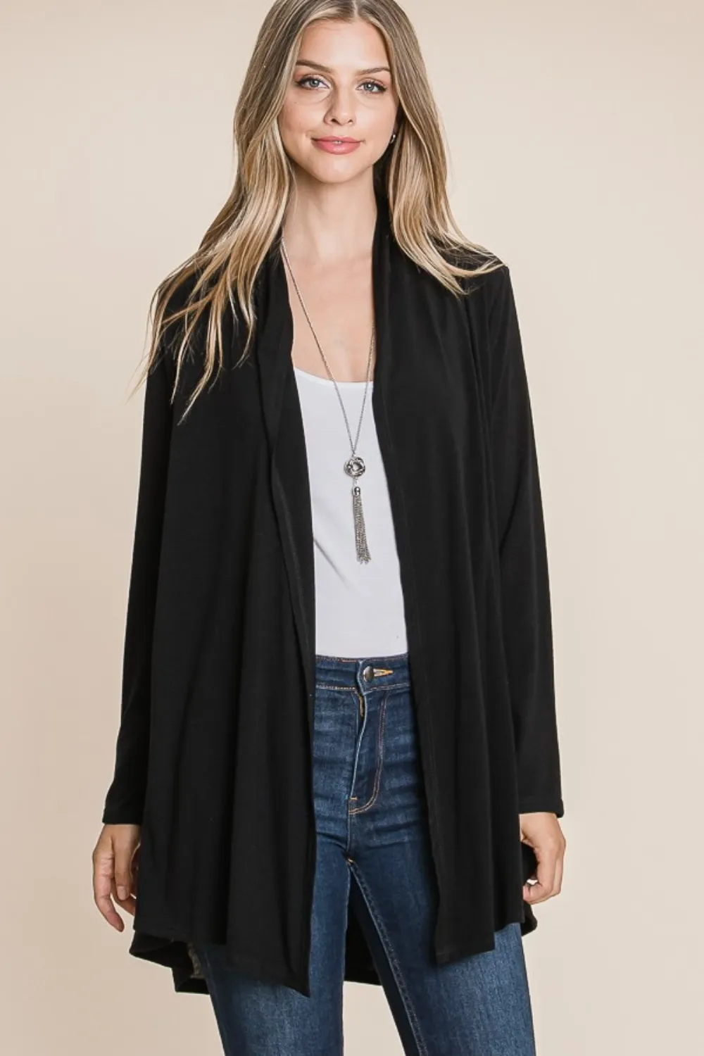 Open Front Long Sleeve Cardigan, image 4