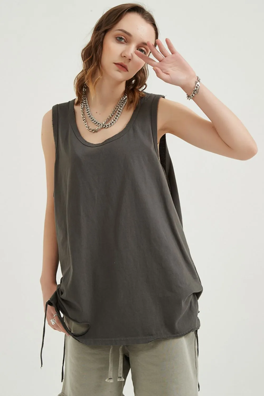 Men's Round Neck Wide Strap Tank, image 10
