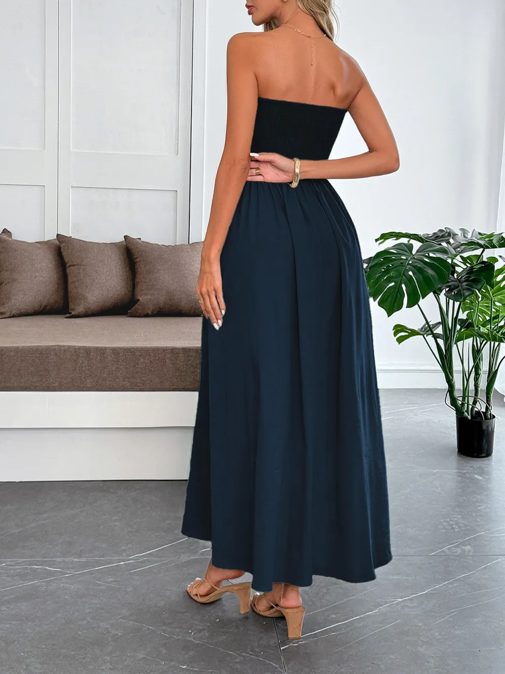 Smocked Tube Maxi Dress, image 2