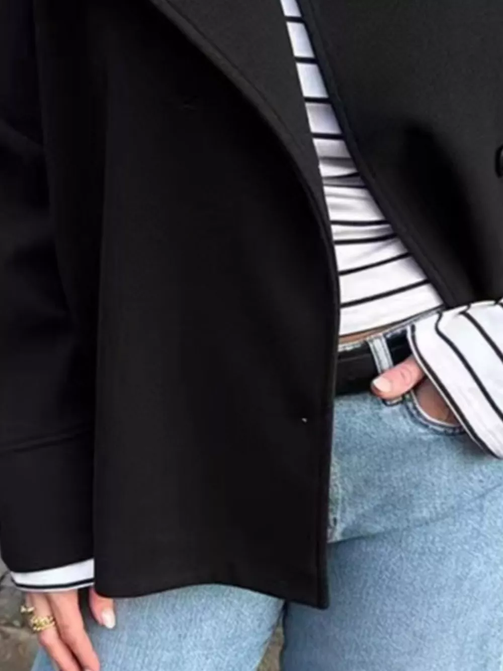 Wool Blend Long Sleeve Outerwear, image 7