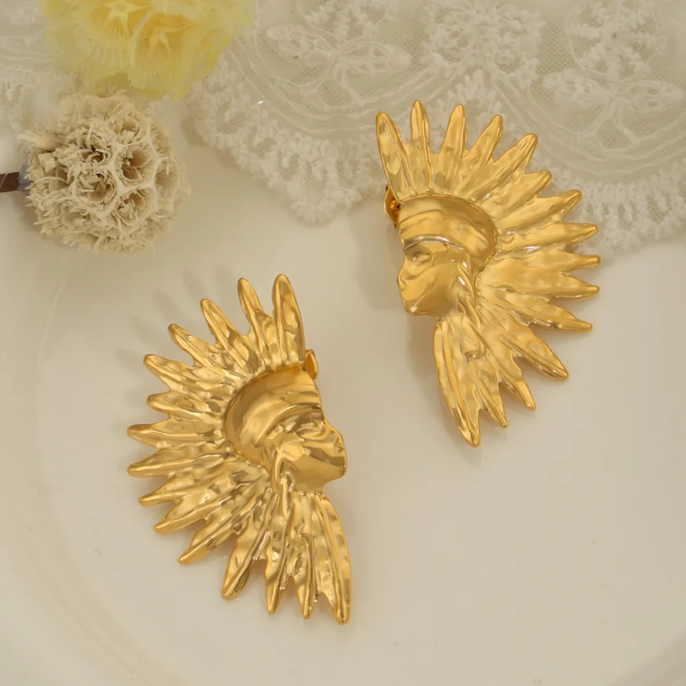 Titanium Steel Gold-Plated Earrings, image 5