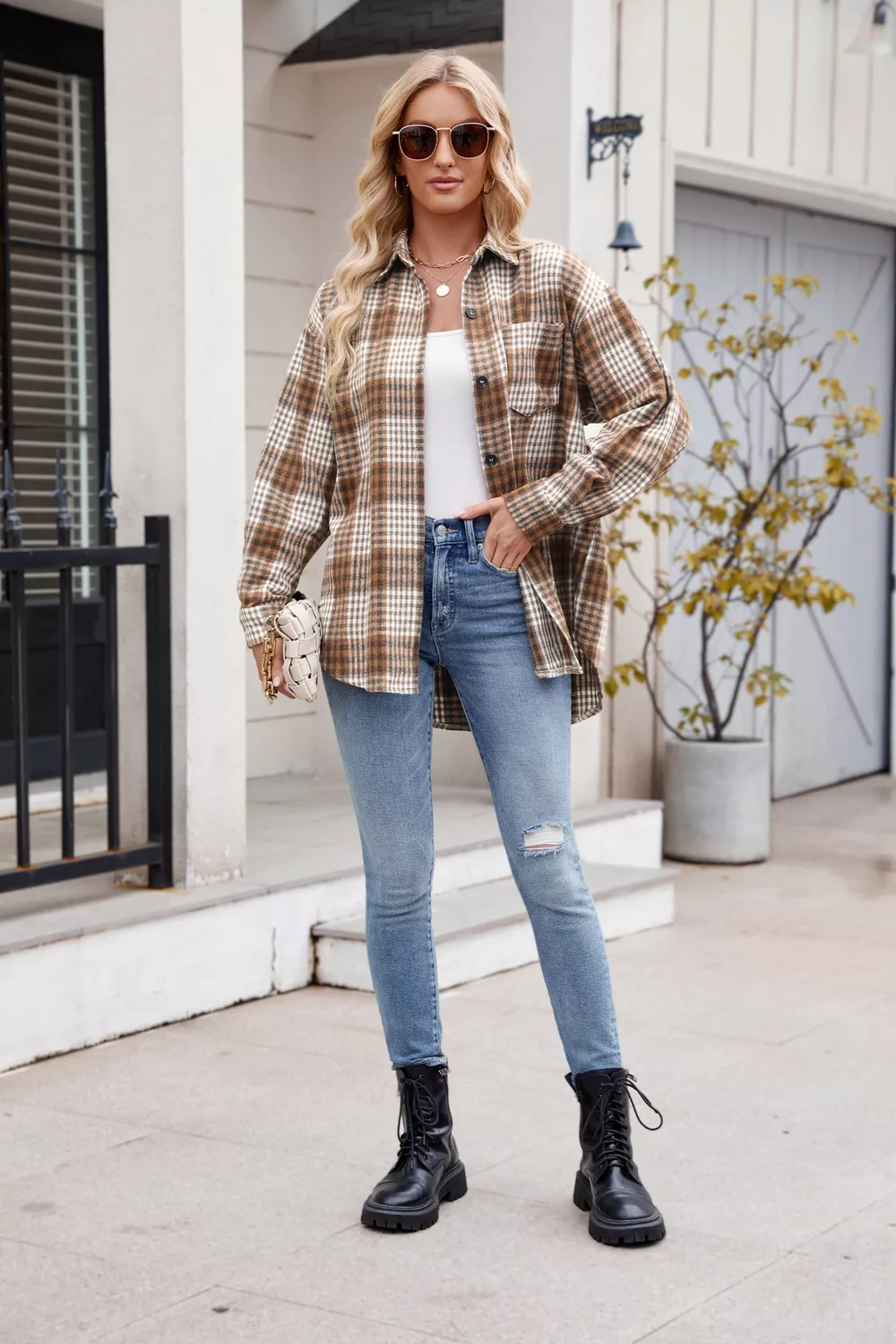 Casual Plaid Long Sleeve Shirt, image 21
