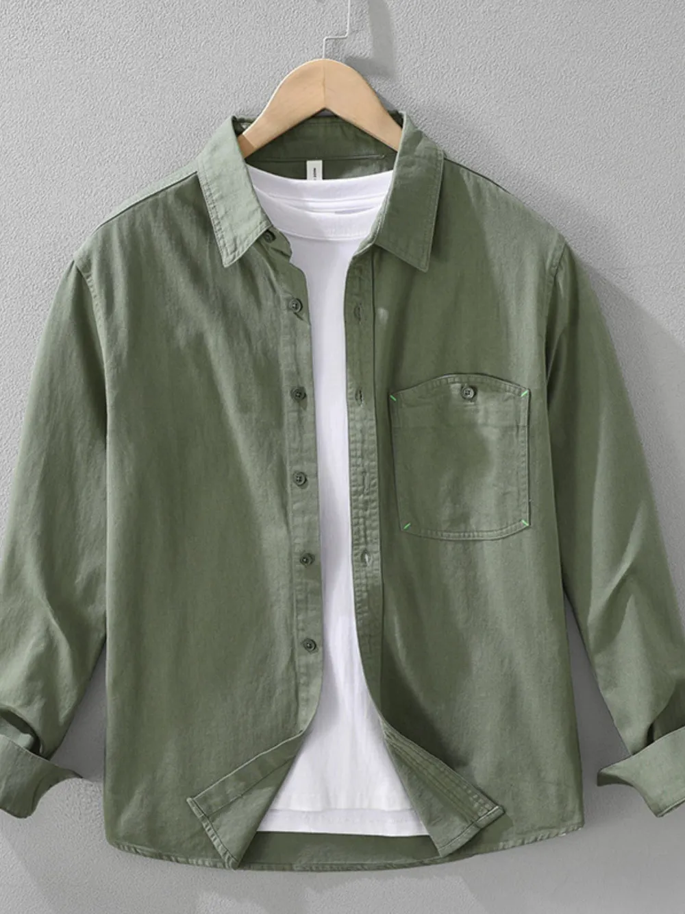 Men's Plus Size Button Up Long Sleeve Shirt, image 7
