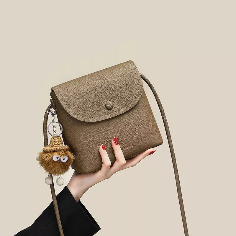 Leather Flap Crossbody Bag, image 4