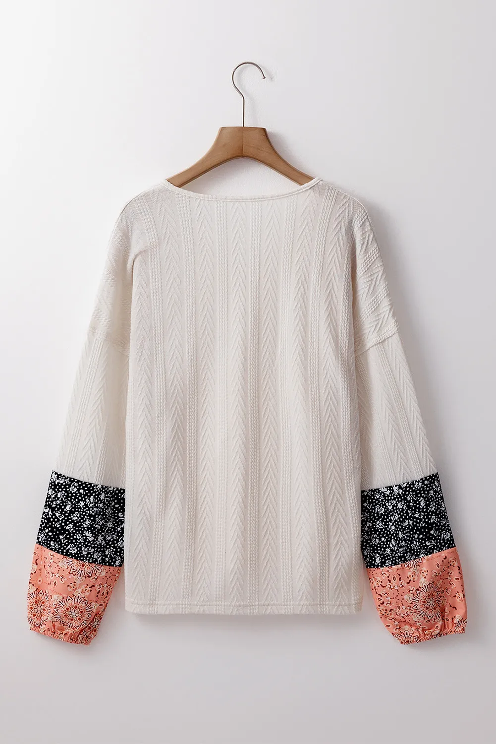 Color Block Tie Neck Long Sleeve Top, image 5