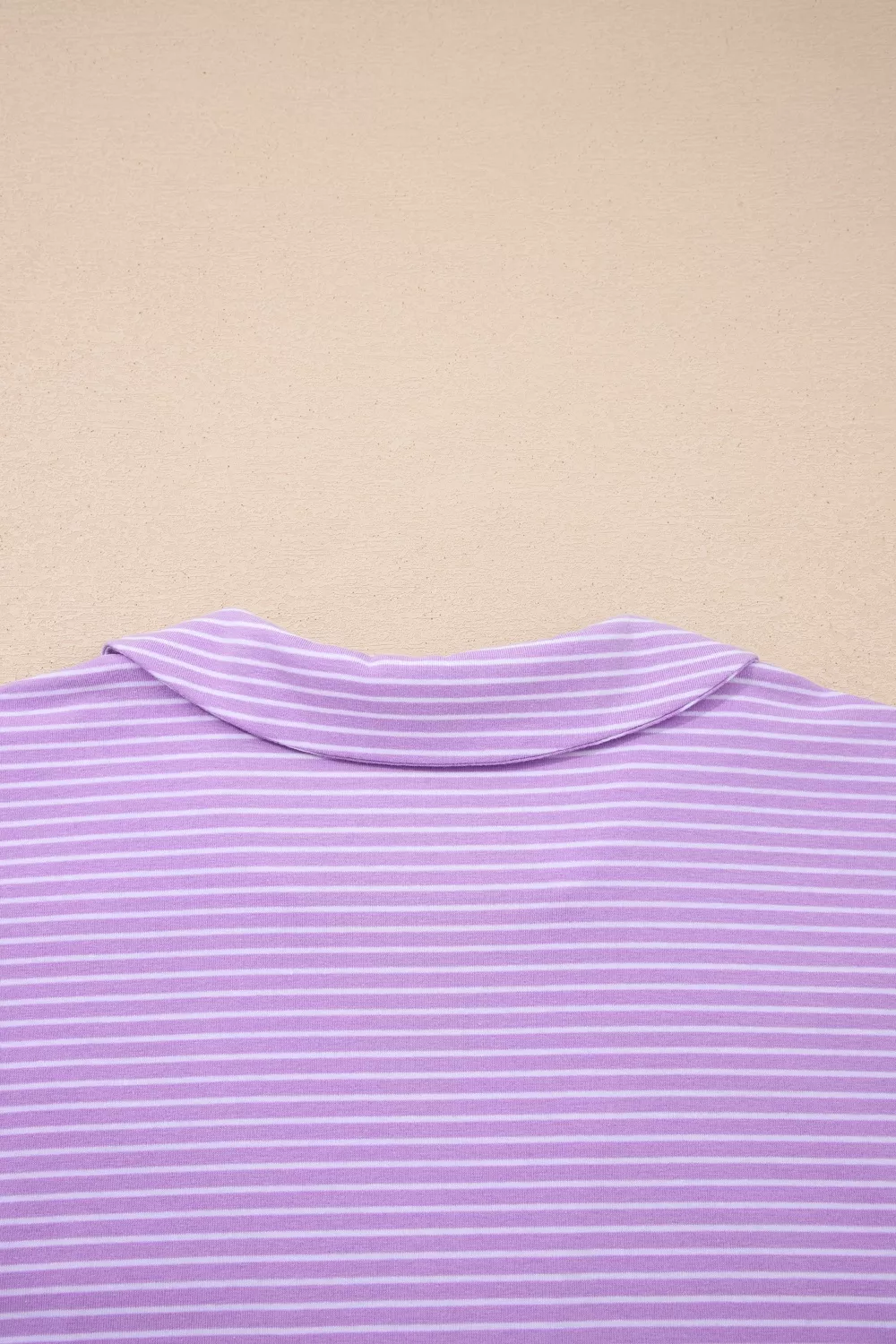 Stripe Dolman Sleeve Polo Shirt and Drawstring Shorts Set, image 8