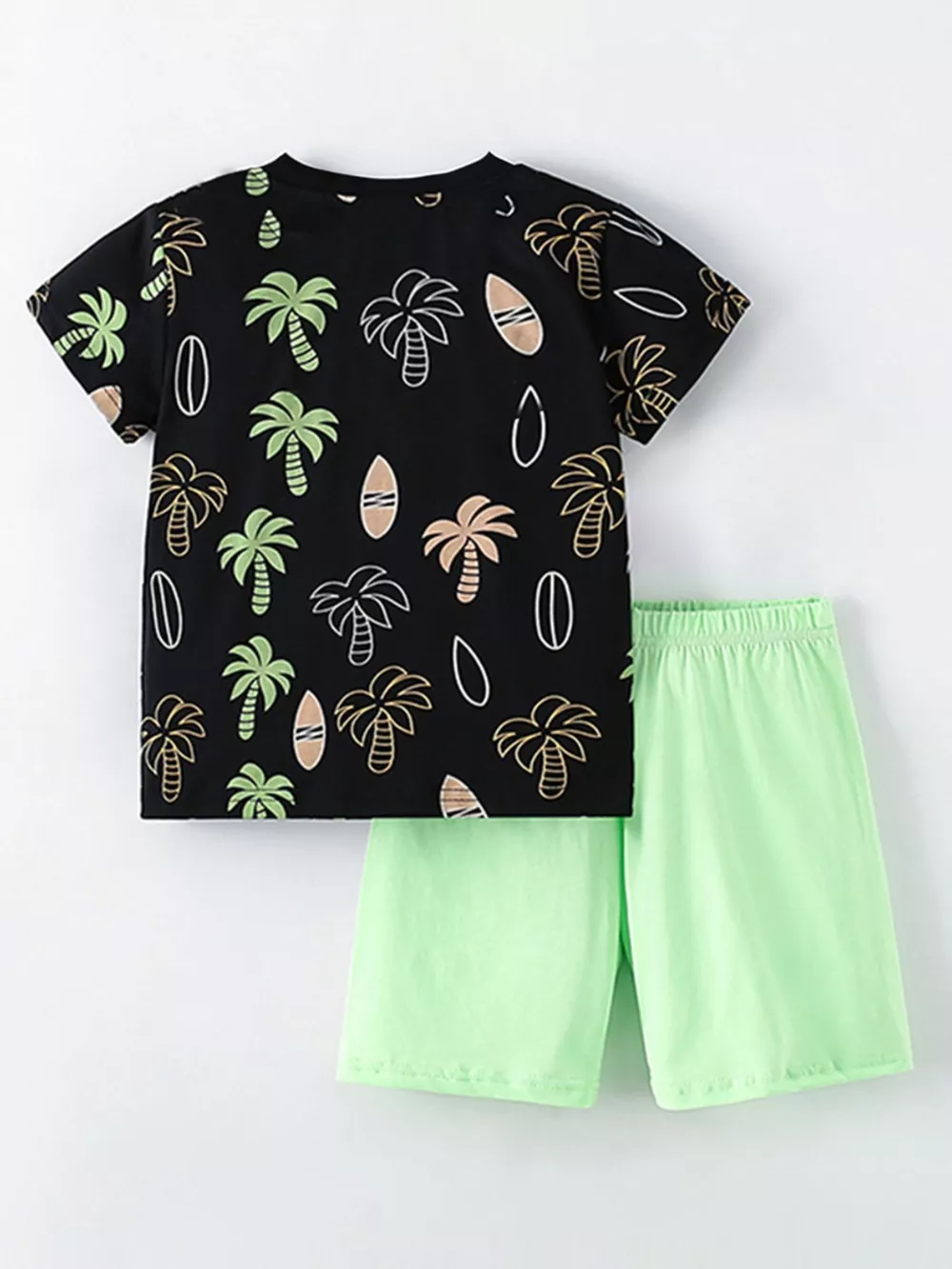 Children's Tropical Print Casual Tee and Shorts Set, image 4